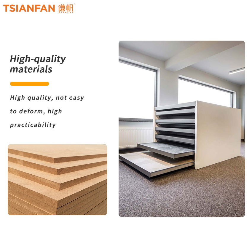 Sliding Display Drawer Tile Quartz Granite Marble Sample Cabinet Stand - Image 3