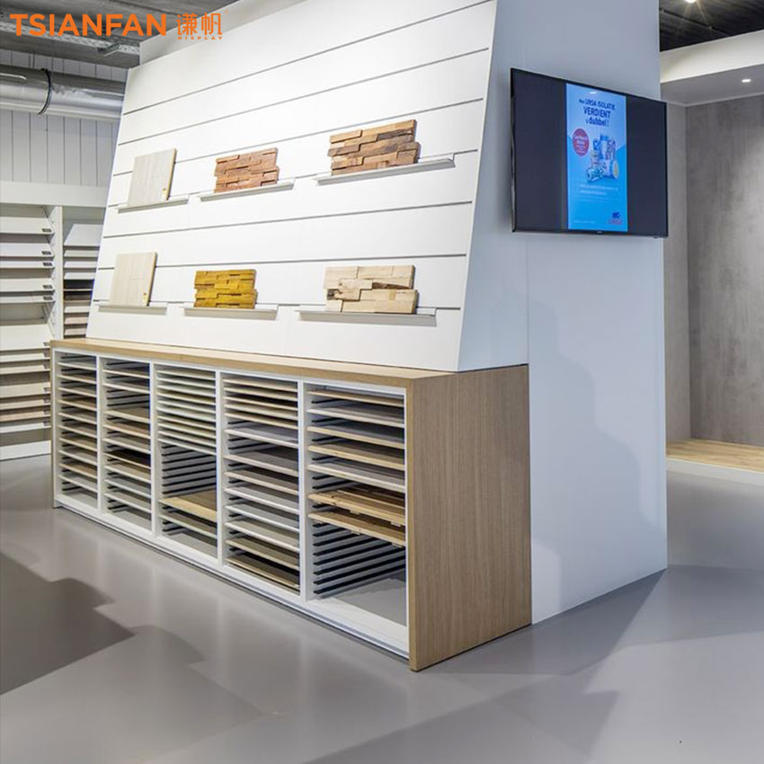 Sliding Display Drawer Tile Quartz Granite Marble Sample Cabinet Stand - Image 2