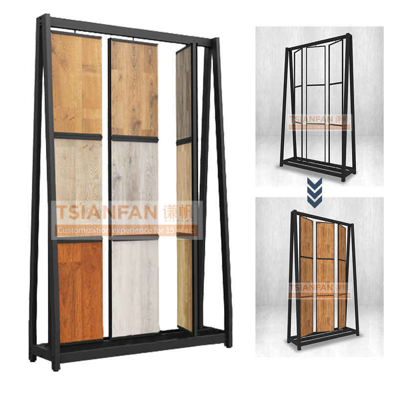 Solid wood floor rotating display rack - Image 2