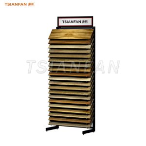 Solid wood floor upright display stand