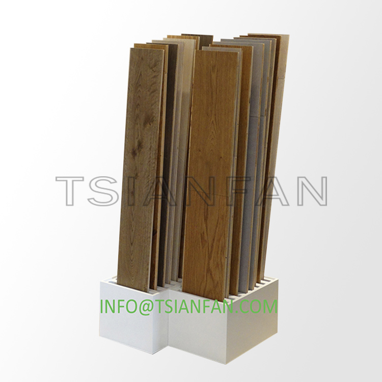 Trade wholesale custom solid wood floor insert display rack-WE203