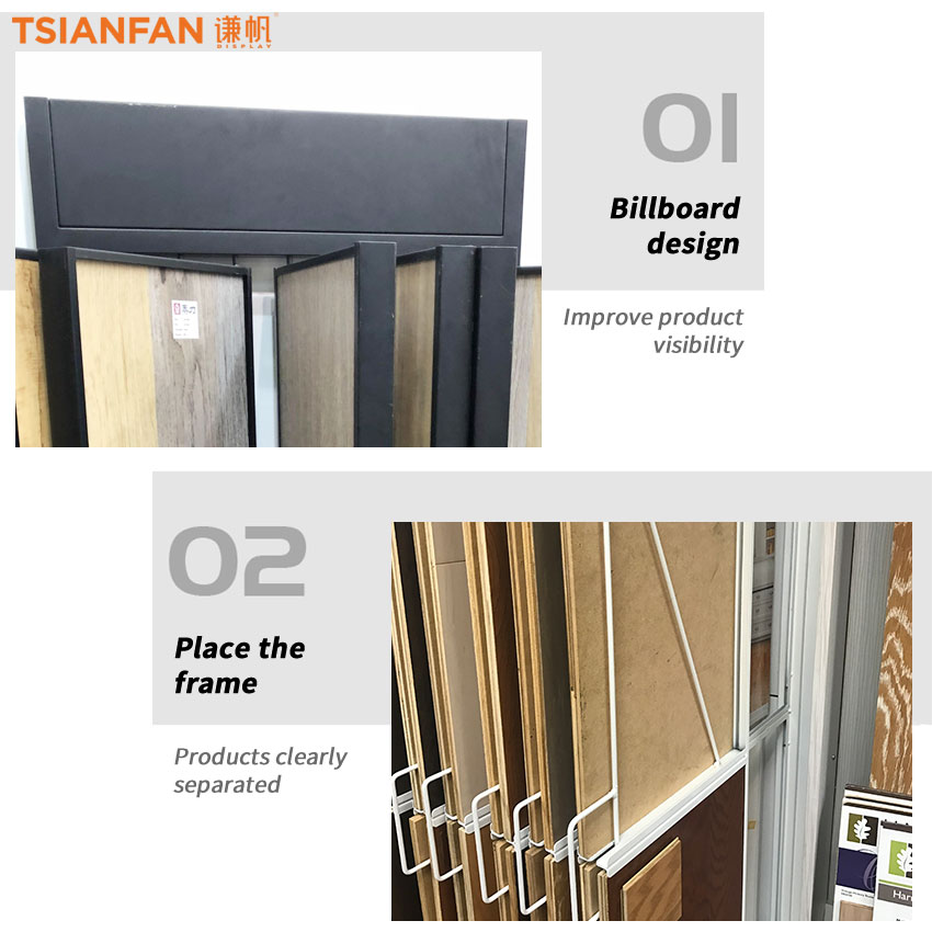 Solid Wood page turning display rack Showroom Metal Wood floor Shelf - Image 5