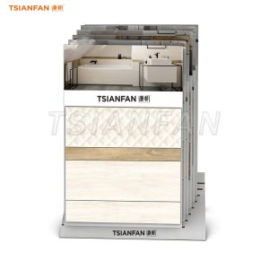 Solid wood spliced floor display board simple rack