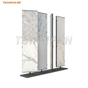 spinning vertical tile display stand for showroom