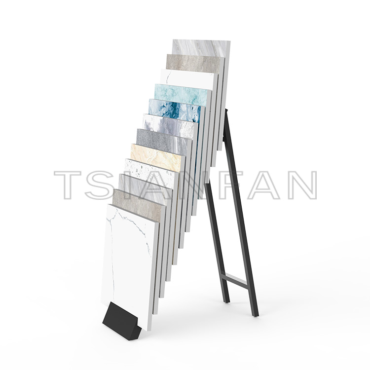 Stone Sample Waterfall Display Rack floor showroom design display equipment Double Side A Frame-SG1022 - Image 2