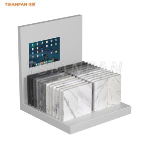 stone storage rack with screen tiles countertop display-SRT138