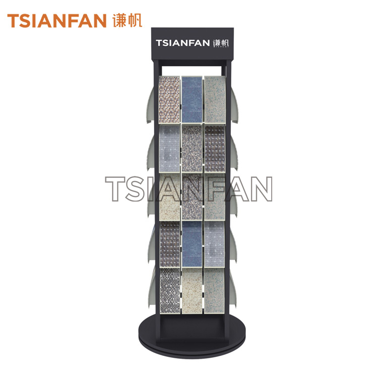 Supply exhibition hall mosaic tile display stand tower Outdoor Garden Stone Display-MZ2017