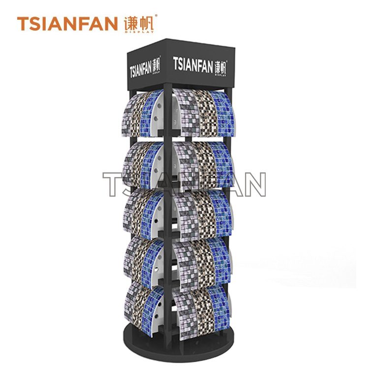 Supply exhibition hall mosaic tile display stand tower Outdoor Garden Stone Display-MZ2017 - Image 2
