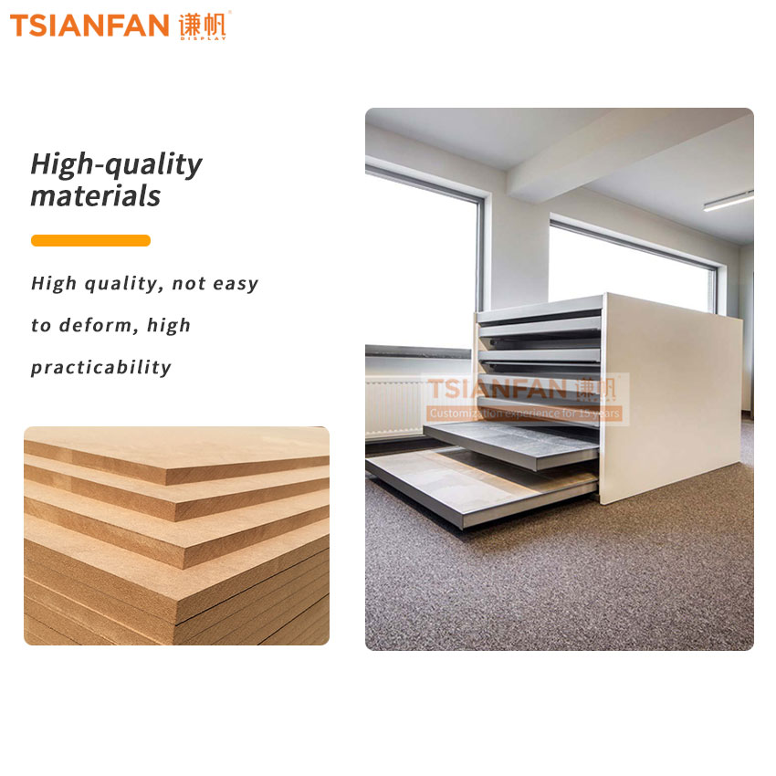 Porcelain tile panel drawer display cabinet Push and pull display cases - Image 3