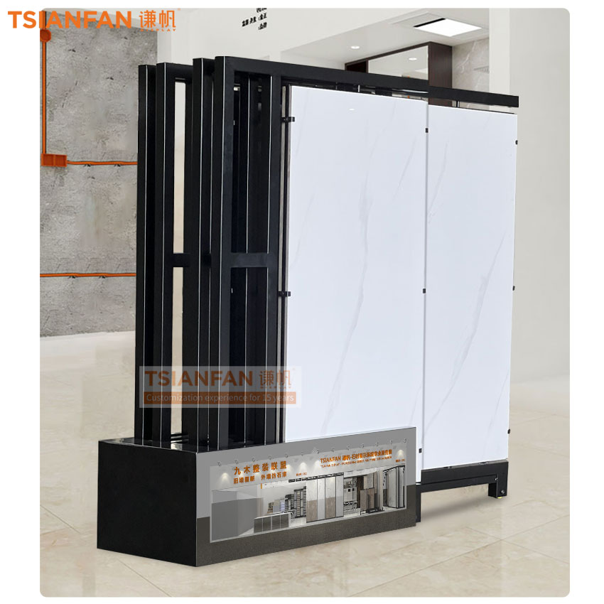 Tile board push pull slide display rack 112×64 porcelain tile large range of large tiles of porcelain - Image 3