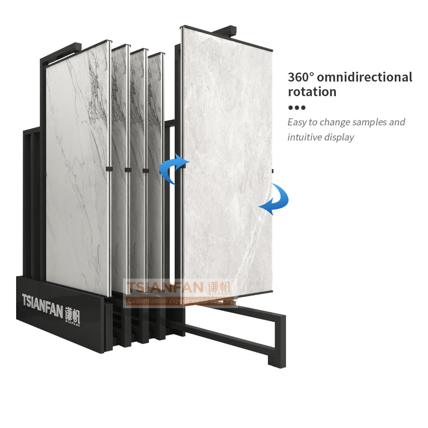 Tile board push pull slide display rack 112×64 porcelain tile large range of large tiles of porcelain - Image 2