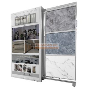 Tile board push-pull sliding display cabinet flooring aluminumdisplay rack