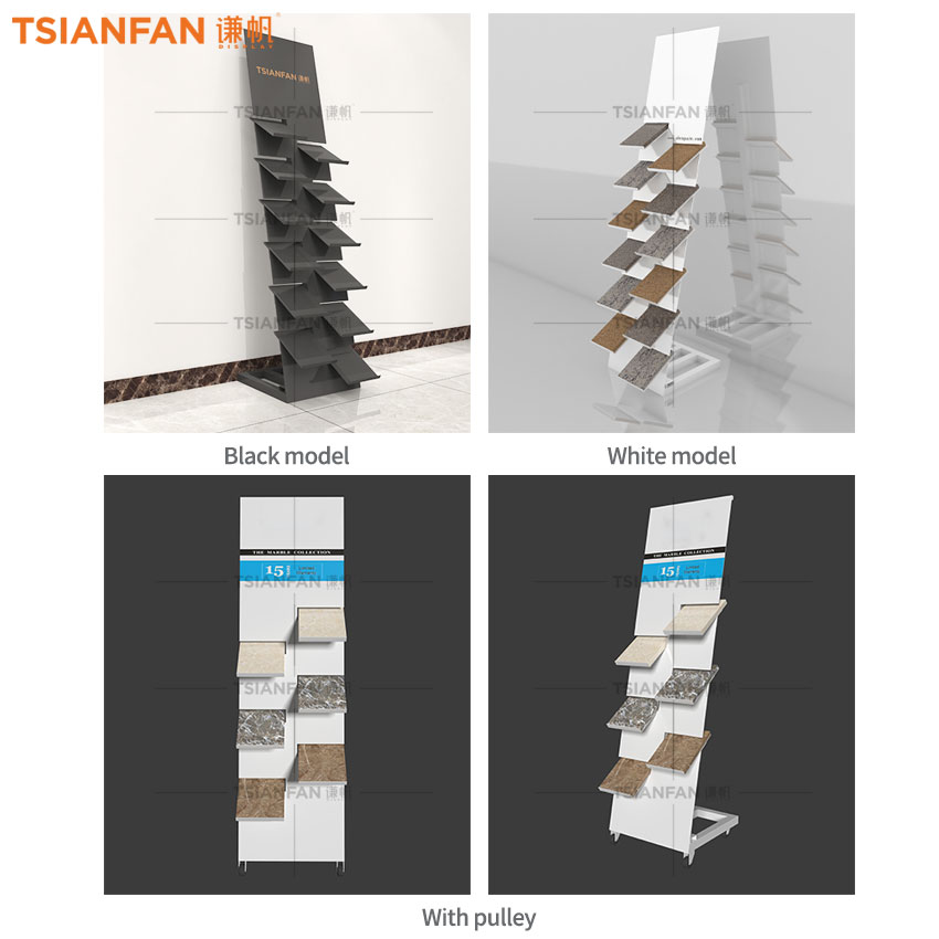 Tile Ceramic Granite Quartz Marble stone sample Floor Standing rack Ceramic Tower Rack - Image 2