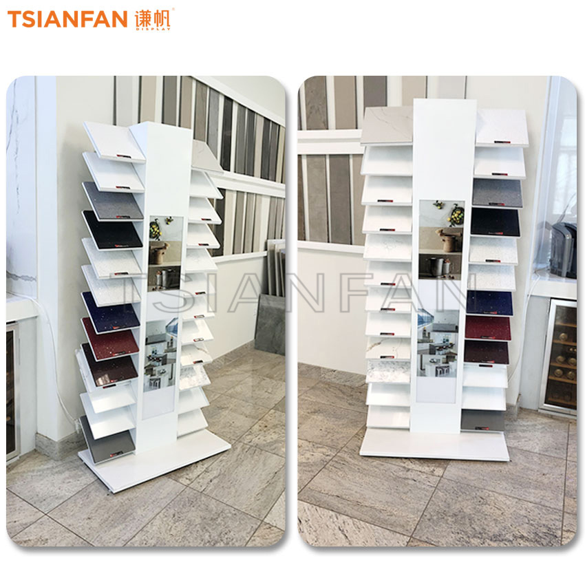 Tile Ceramic Quartz Granite sample stone Standing rack both sides - Image 3