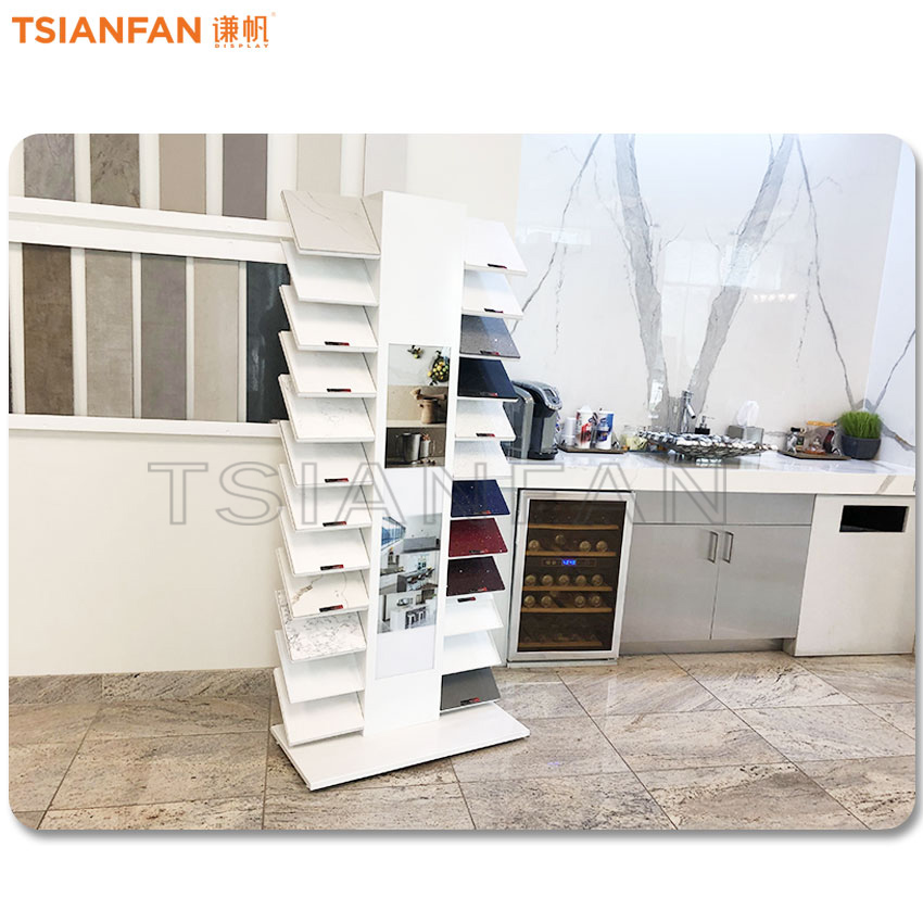 Tile Ceramic Quartz Granite sample stone Standing rack both sides - Image 2