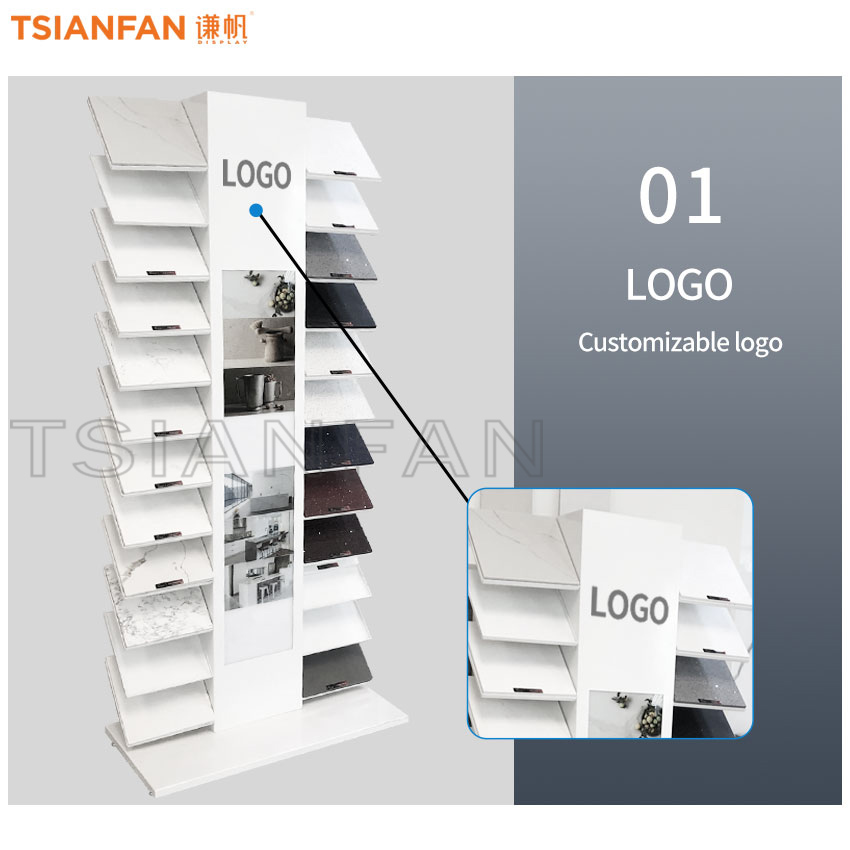 Tile Ceramic Quartz Granite sample stone Standing rack both sides - Image 5