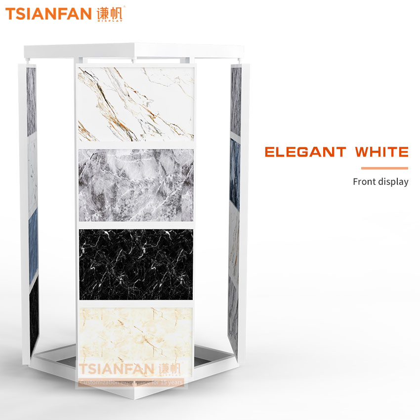 Tile Ceramic Stone rotating display Marble Granite Sample Shelf Mosaic Floor Metal display rack - Image 4