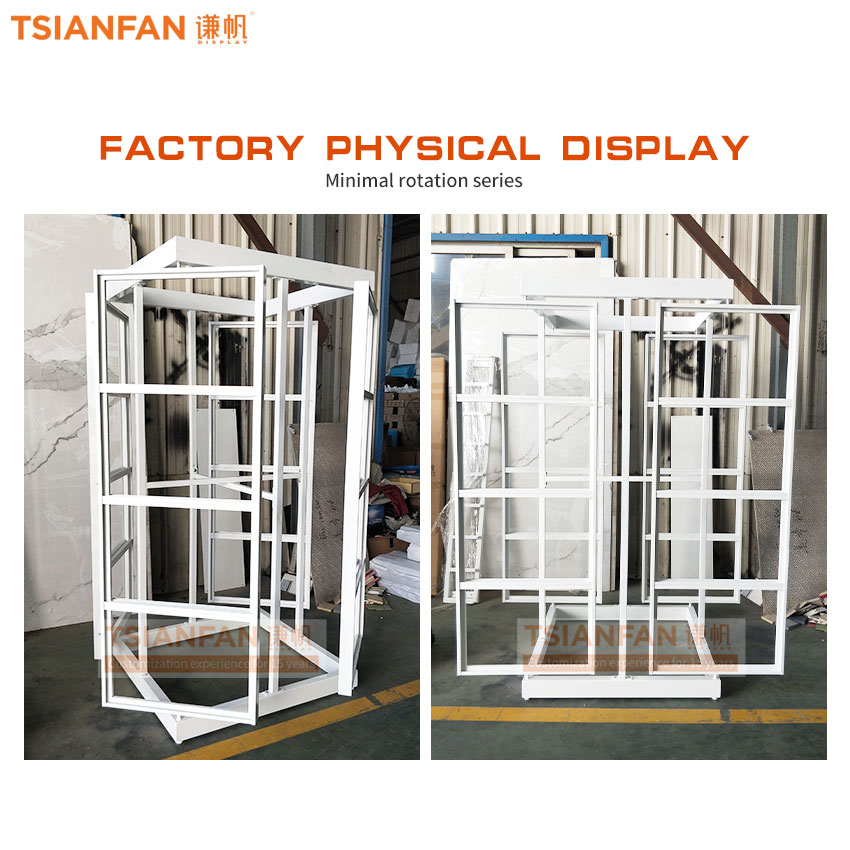 Tile Ceramic Stone rotating display Marble Granite Sample Shelf Mosaic Floor Metal display rack - Image 3