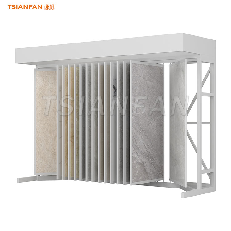 tile display racks supplier page turning display stands-CF013 - Image 3