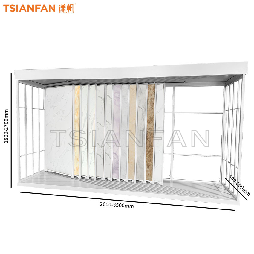 Tile Floor Marble Slab Push Pull Display Stand Factory Showroom Inclined Quartz Stone - Image 6