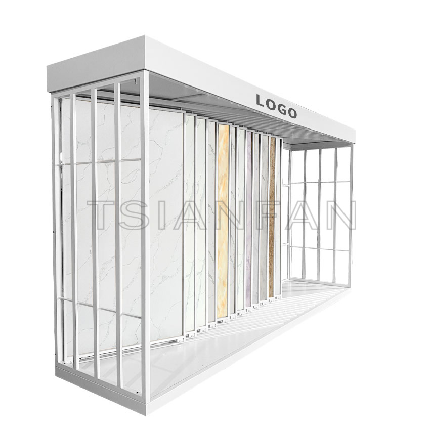 Tile Floor Marble Slab Push Pull Display Stand Factory Showroom Inclined Quartz Stone
