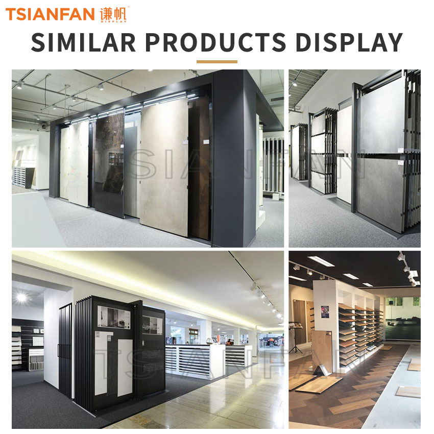 Tile Floor Marble Slab Push Pull Display Stand Factory Showroom Inclined Quartz Stone - Image 5