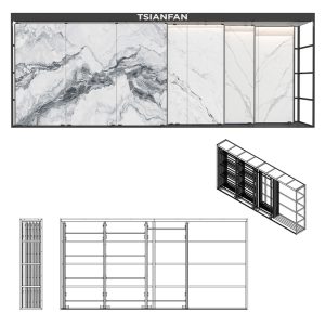 Tile Granite Slab Displays Panel sliding Display Racks For Showroom TL010-2