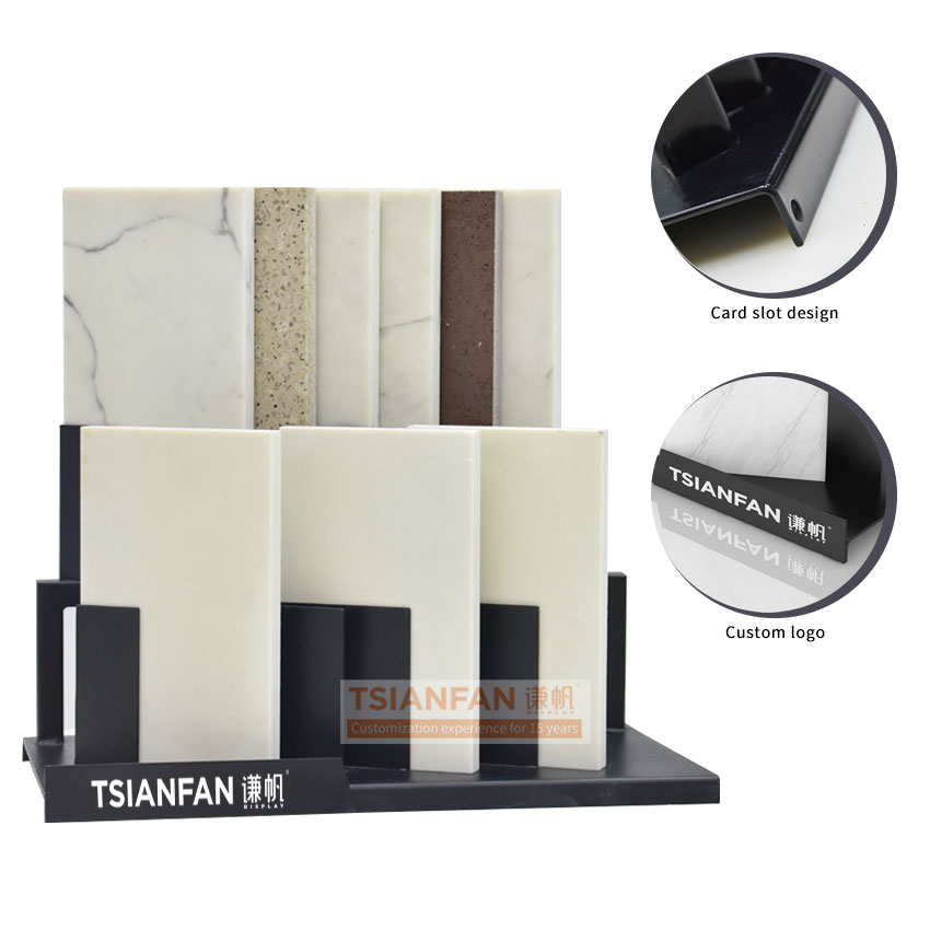 Tile Stone sample countertop porcelain socket stainless steel display frame - Image 2