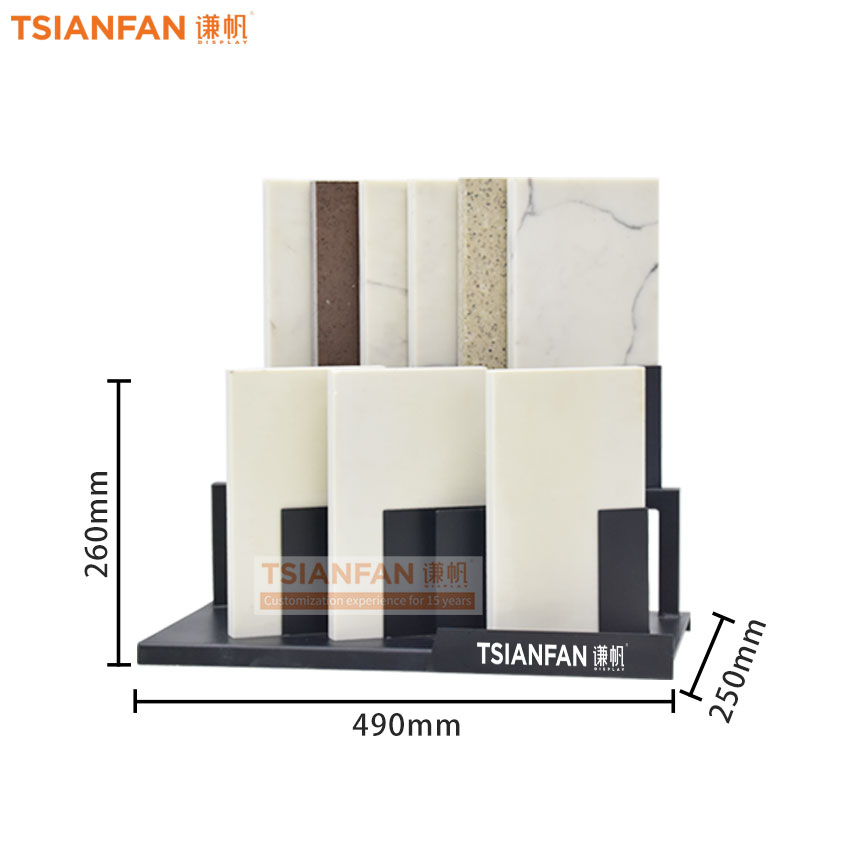 Tile Stone sample countertop porcelain socket stainless steel display frame