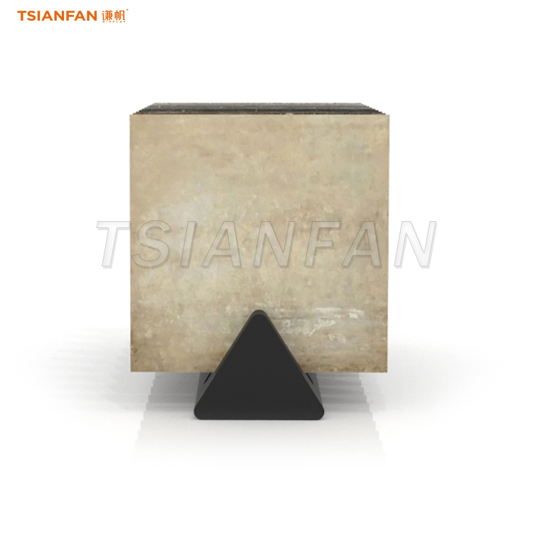 Tile slabs floor black and white display stand - Image 2