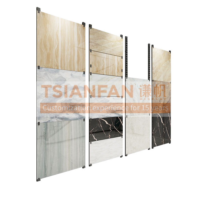 Tile stone board hanging display rack punching tube wall Factory Customize
