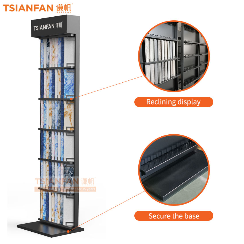Floor display rack Tile Stone Plank Mosaic pattern display rack - Image 2