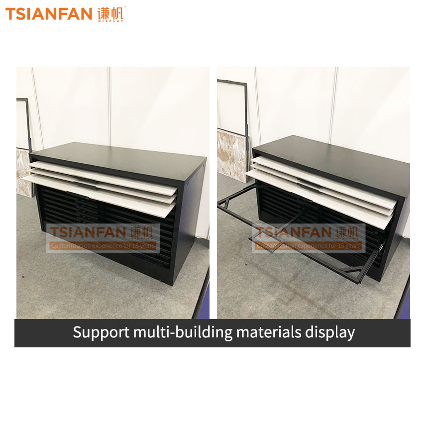 Tile Stone klinker tiles push-pull sliding display case pull straight out - Image 3