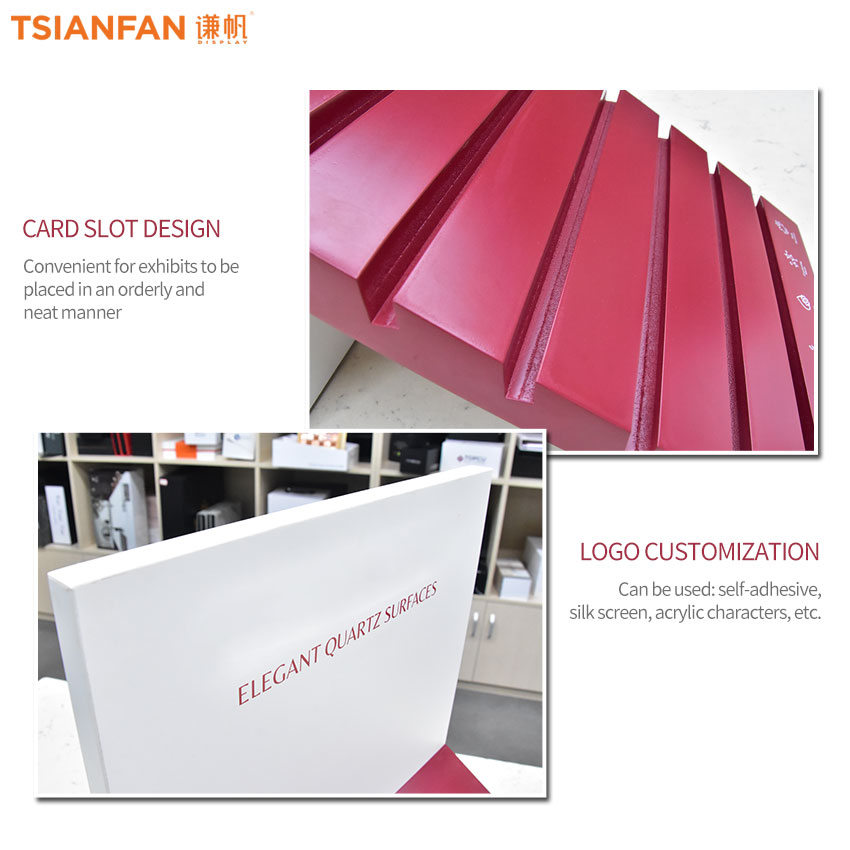 Tile stone sample wooden countertop display frameTM035-1 Factory design custom - Image 4