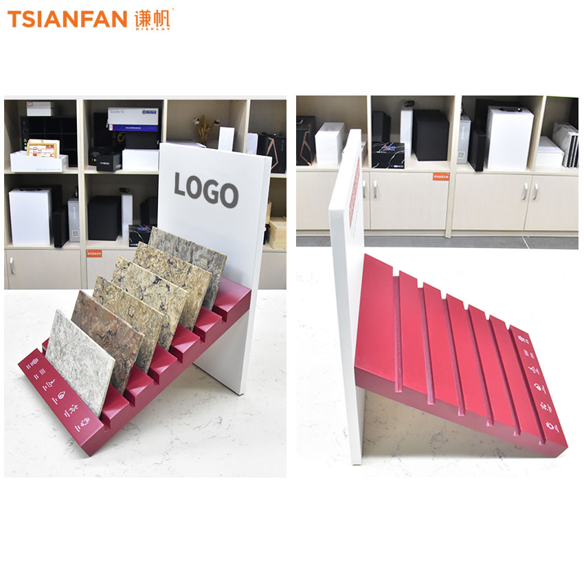 Tile stone sample wooden countertop display frameTM035-1 Factory design custom - Image 3