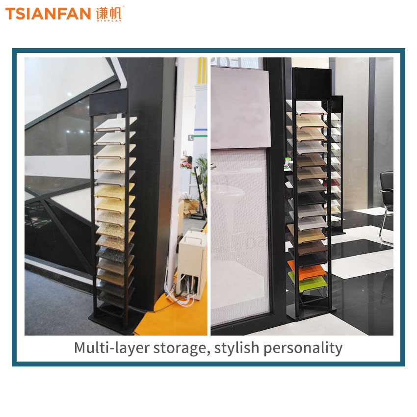 Tower Steel Ceramic Marble Granite Quartz Tile Floor stand Display Rack SRL004 - Image 3