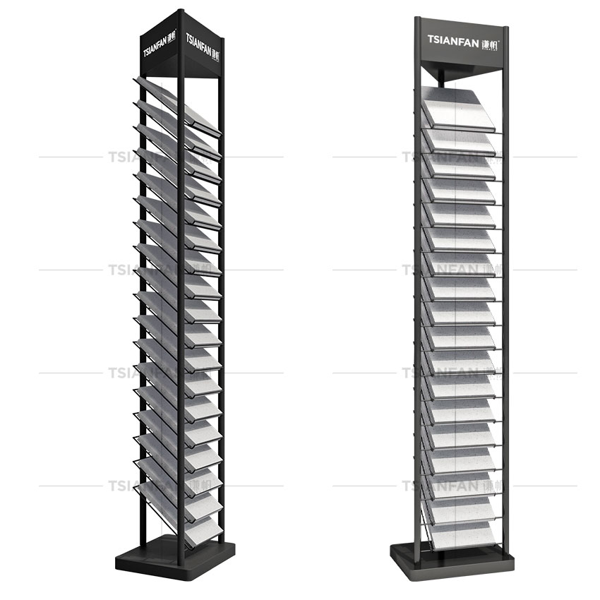 Tower Steel Ceramic Marble Granite Quartz Tile Floor stand Display Rack SRL004
