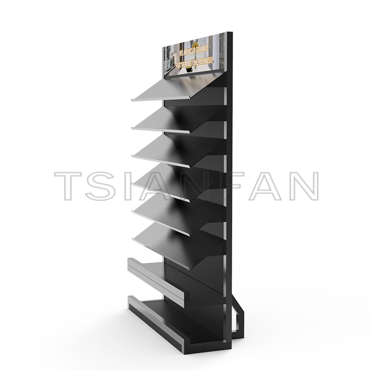 Upright floor-to-ceiling quartz stone sample display stand-SG002 - Image 3