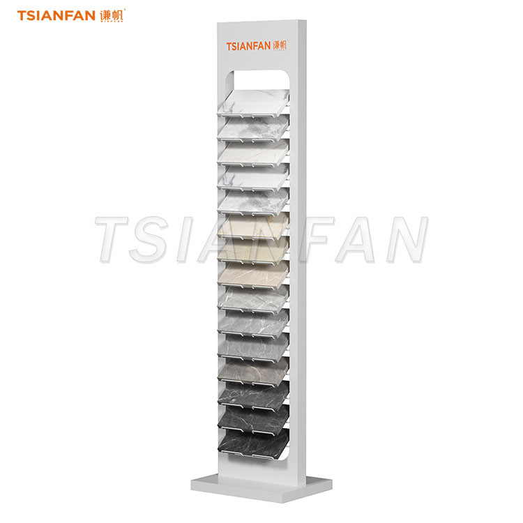 vertical artificial stone display stand granite showroom display-SRL140