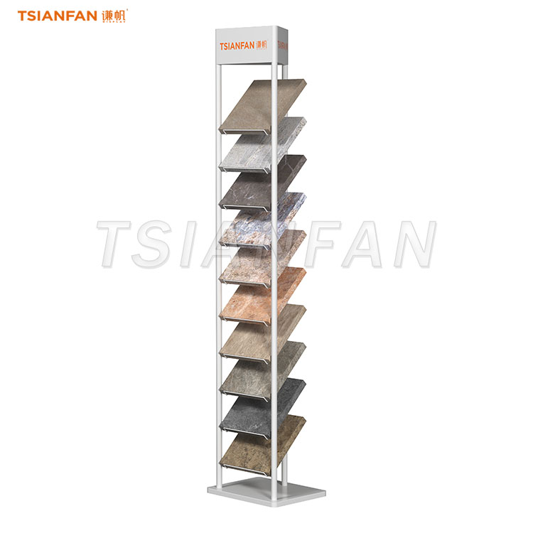 vertical granite stone display rack tiles display stand-SW326