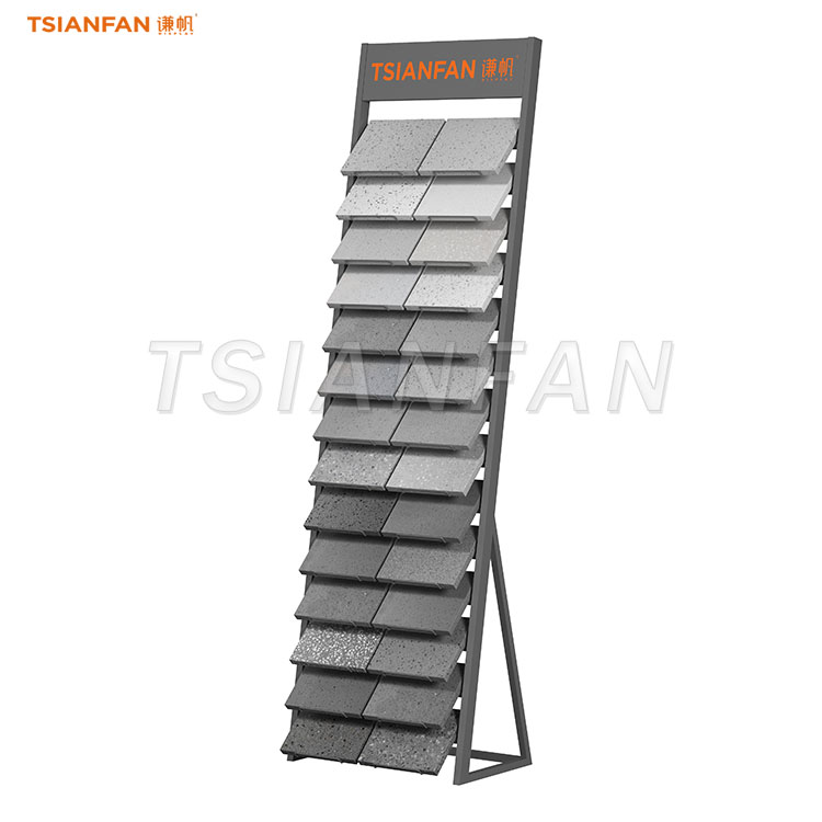 Vertical granite stone display stand custom marble display rack-SRL050