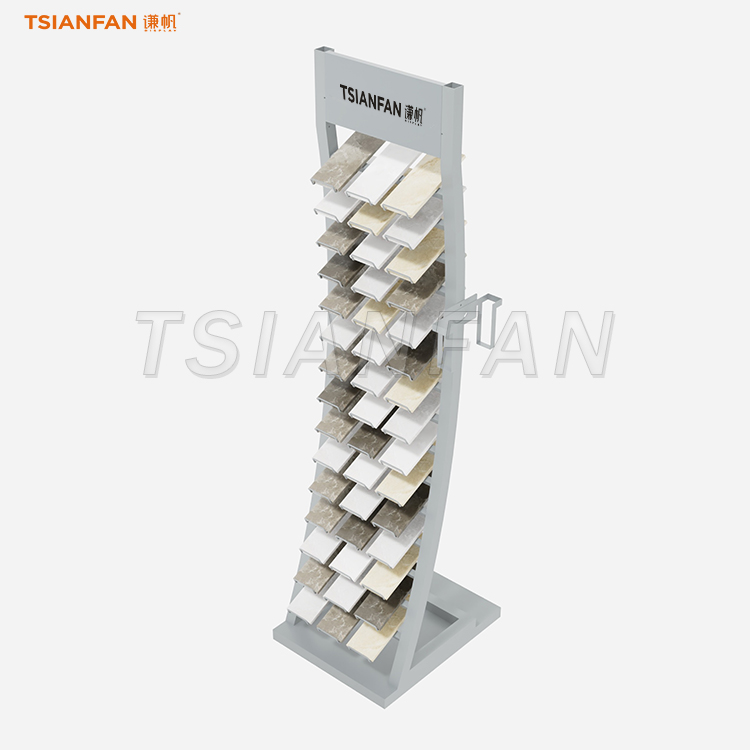 White quartz stone vertical display stand-SRL017 - Image 2