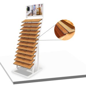 Wholesale Custom Hardwood Sample Metal Wooden Tile Display Flooring Racks Stand