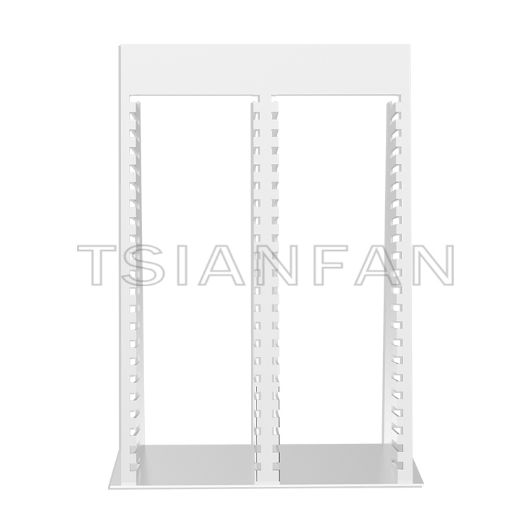 Wholesale custom large capacity display stand marble artificial stone sample display metal floor stand -SRT008 - Image 2
