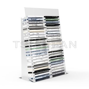 Wholesale custom large capacity display stand marble artificial stone sample display metal floor stand -SRT008