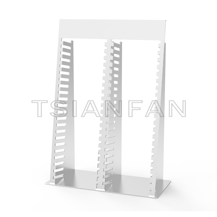 Wholesale custom large capacity display stand marble artificial stone sample display metal floor stand -SRT008 - Image 3