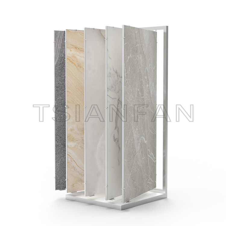 Wholesale Hall Artificial Stone Marble Sample Flipping Display Rack display equipment for building materials-SG1008