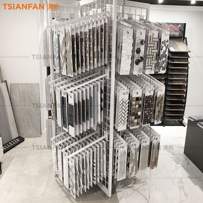Wholesale Metal Mosaic Tile Stone sample handling display rack For Showroom - Image 2