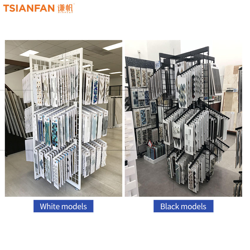 Wholesale Metal Mosaic Tile Stone sample handling display rack For Showroom - Image 4