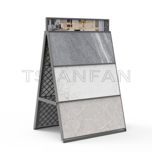 Wholesale Quartz Stone Floor Metal Display Stand Factory Outlet Double Side A Frame-SG902
